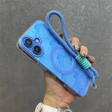 Magnetic Aurora Sea Wave Case For iPhone 16 15 14 13 12 Pro Max 16 Colorful Laser for Magsafe Cover with Wrist Strap Lanyard - AliExpress 202192403