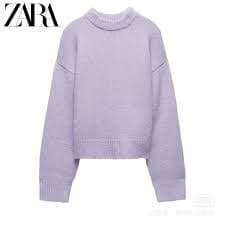 Zara | Sweaters | Zara Women Soft Wool Alpaca Blend Sweater 575547 Lilac Size M | Poshmark