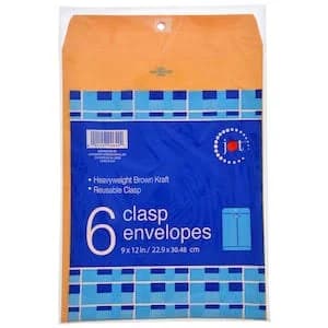 Jot Heavyweight Kraft Paper Clasp Envelopes
