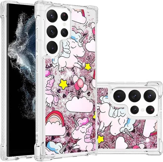 Galaxy S23 Ultra Crystal Bling Quicksand Effect TPU Bumper Case