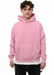 (A) Vintage Washed Hoodie – Pastel Pink