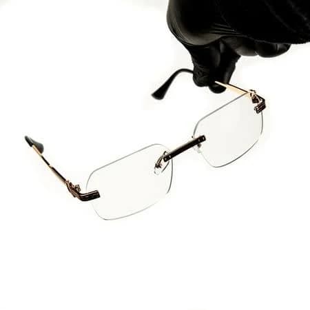 Street Knitted Men's Rimless Wire Frame Glasses
