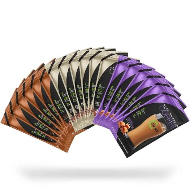 Chike Protein Iced Coffee TikTok Exclusive Bundle 15 Packets Mocha Vanilla Caramel 20g Protein 2 Espresso Shots 1g Sugar Easy to Make Delicious