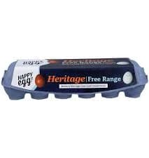 Happy Egg Free Range Heritage Breed Brown and Blue Eggs - 12ct