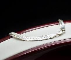 Sterling Silver Pretty Herringbone Chain Bracelet #FMY041 | eBay