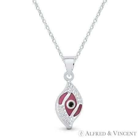.925 Sterling Silver Evil Eye Glass Bead Charm