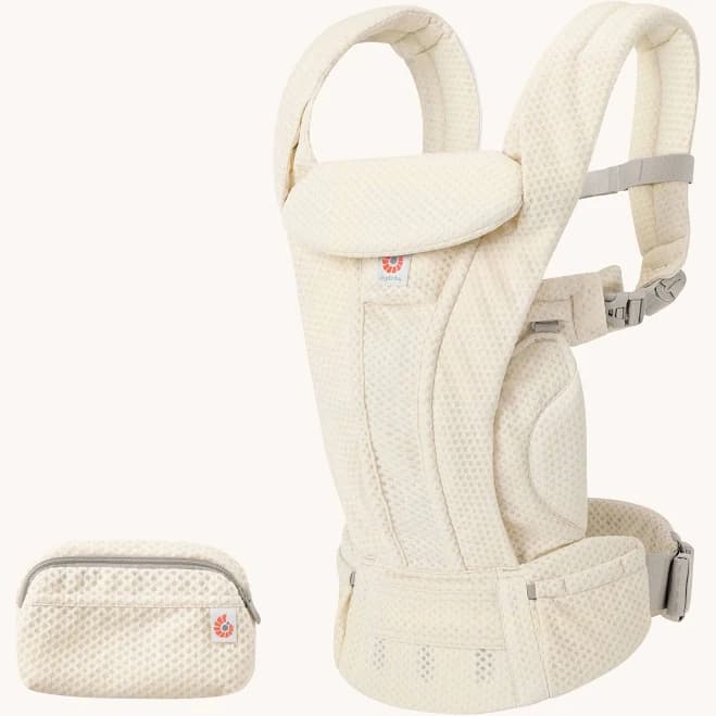 Ergobaby Omni Deluxe Baby Carrier - SoftFlex Mesh Cloud White
