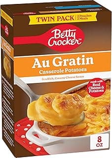 Au Gratin Casserole Potatoes, Made with Real Cheese, Twin Pack, 8 oz Box