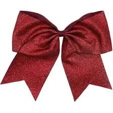 Glitter Cheer Bow Big Glitter Cheer Bows Sparkly Maroon Glitzy Hair Bow with Holder Girls Cheerleading Team Cheerleader Dance to Custom
