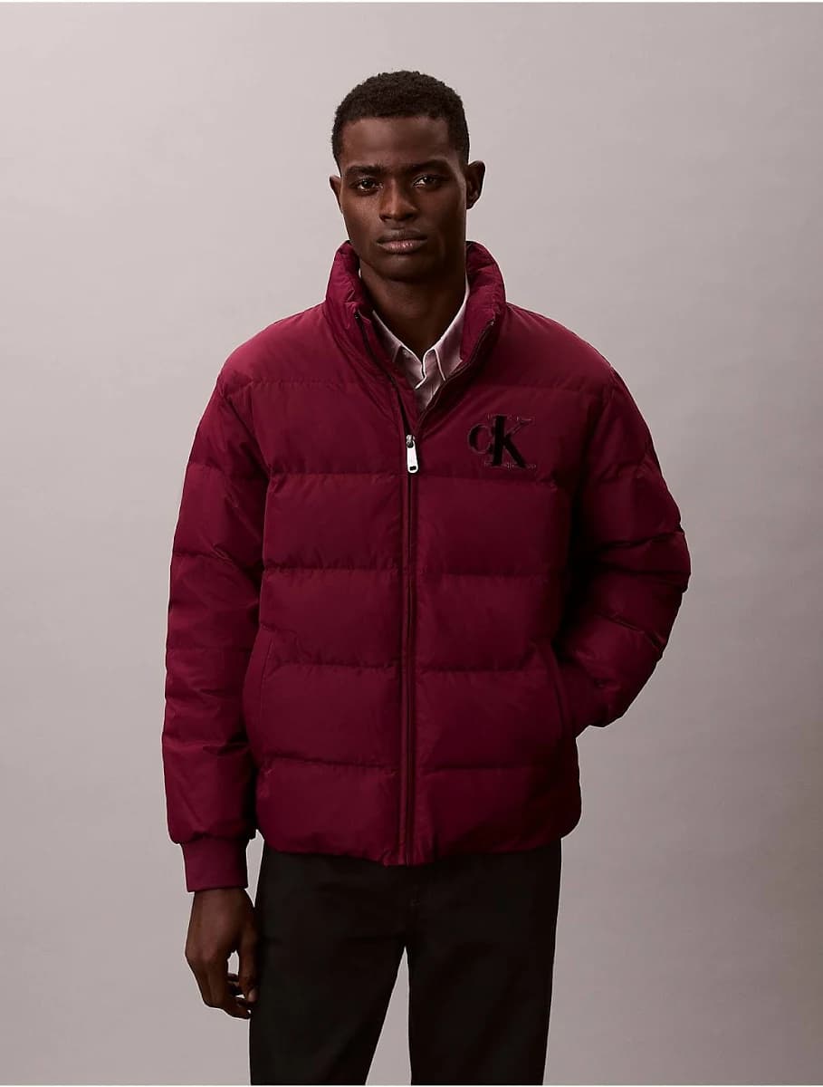 Calvin Klein Men's Chenille Monogram Puffer Jacket