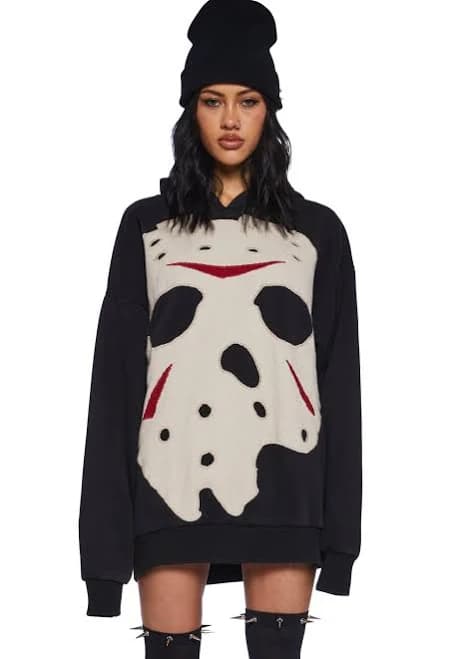 Dolls Kill x WB Horror Vile Voorhees Oversized Hoodie