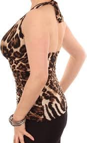 Amazon.com: Blue Banana Women's Animal Print Figure Hugging Halter Top - US Size 4 : Clothing, Shoes & Jewelry