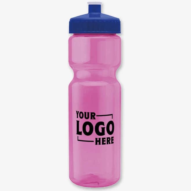 Sample - 28 oz. Champ Transparent Sports Water Bottle - Transparent Pink