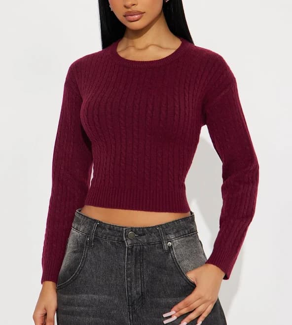 Fashion Nova Women's Chillin' It Cable Knit Sweater