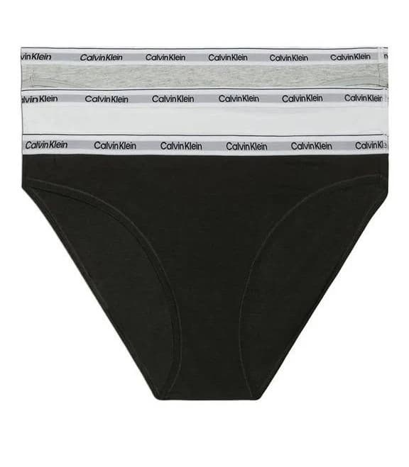 Calvin Klein Women's Logo Waistband Briefs 3-Pack - Black - Panties