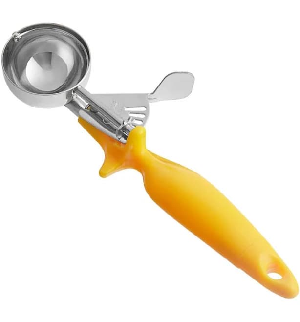 Choice #20 Yellow Ergonomic Thumb Press Disher - 1.625 oz.