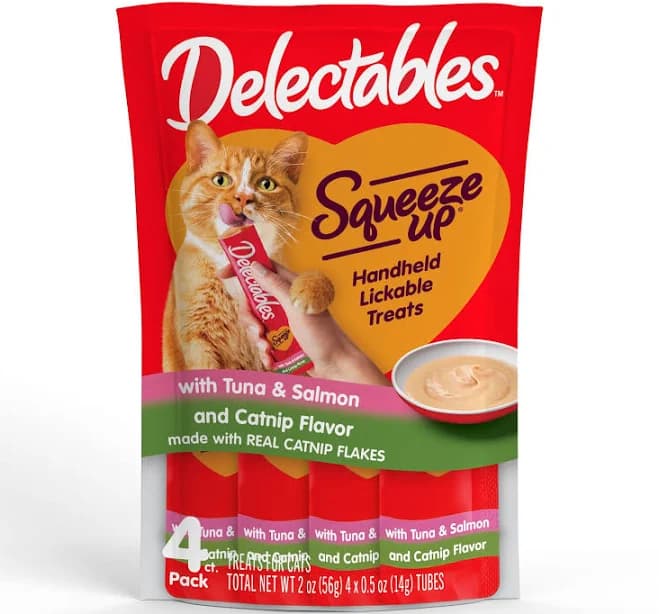 Hartz Delectables Squeeze Up Tuna & Catnip Cat Treats