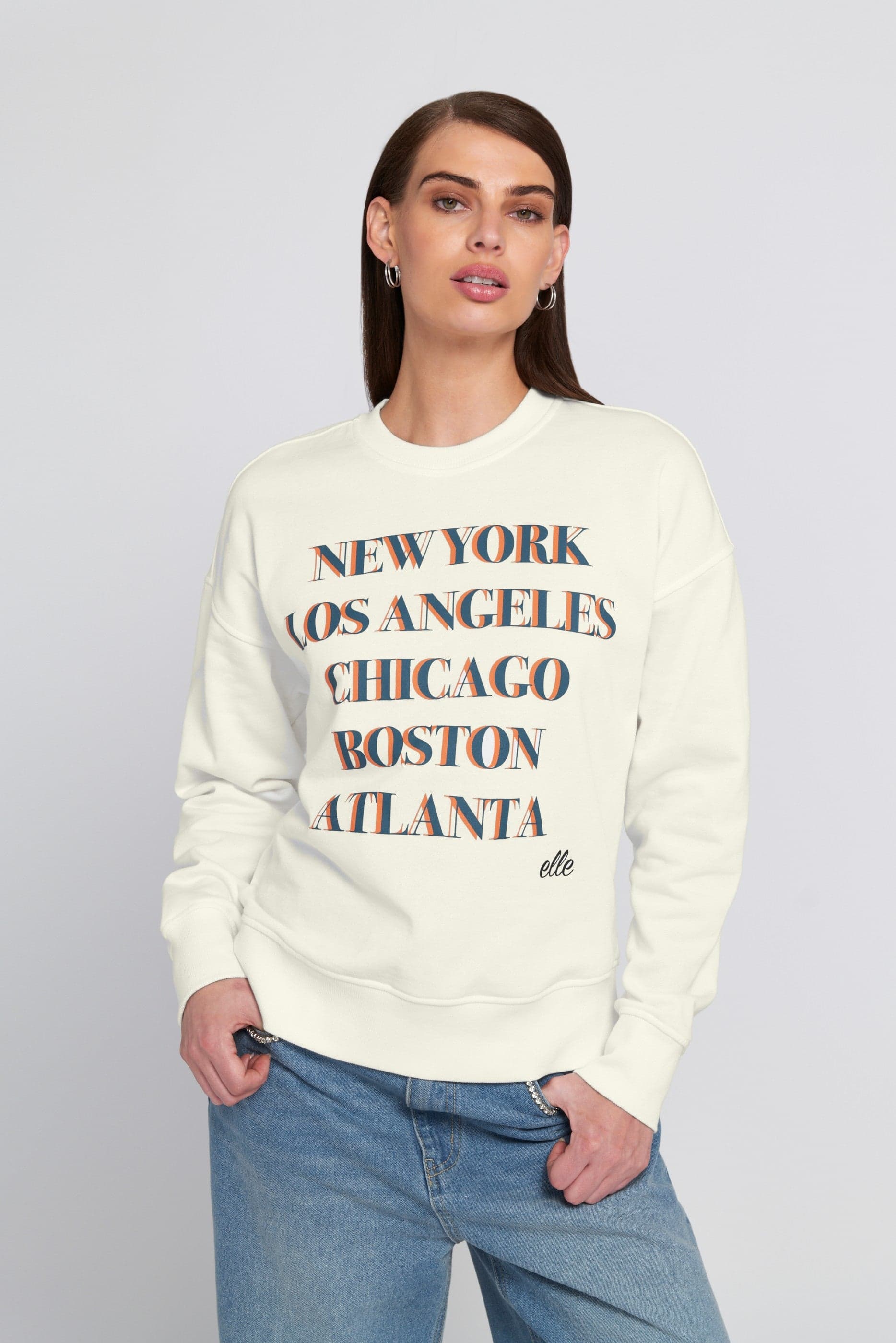 Graphic Sweatshirt - Cream / Burgundy / L