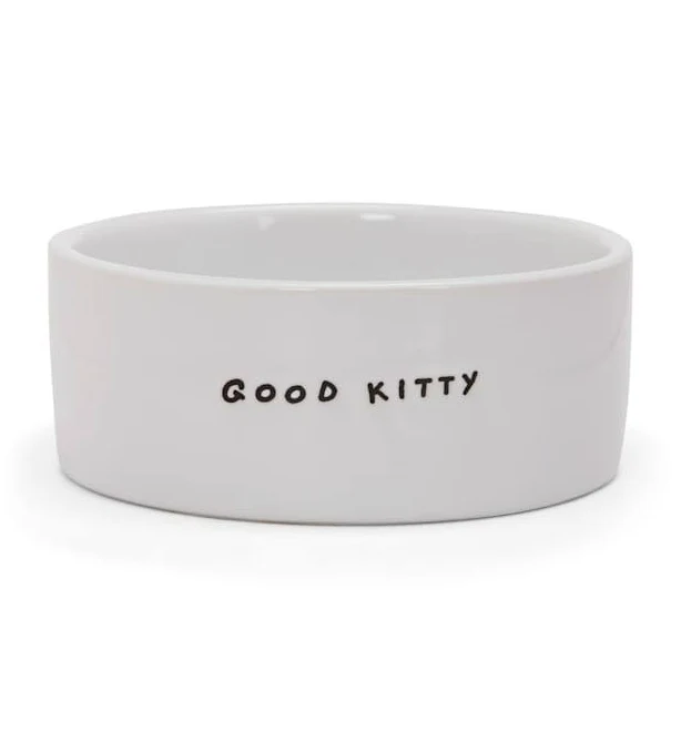 EveryYay Dining in Good Kitty Ceramic Cat Bowl