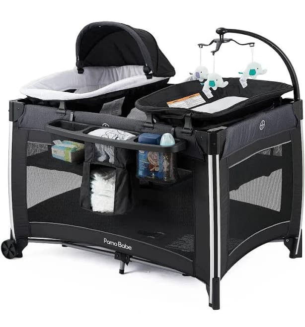 Pamo Babe 4 in 1 Portable Baby Crib Deluxe Nursery Center