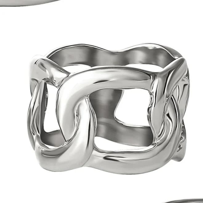 Jessica Simpson Women's Silvertone Ring Set