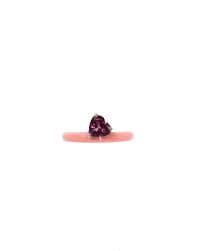 Gem + Enamel Stacking Ring in Petal Pink