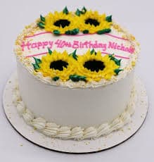 Field of Sunflowers – Round Cake | C&C Candies