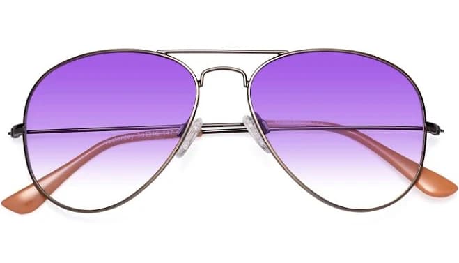 Grandpa Thin Aviator Tinted Sunglasses Sunwear Lenses