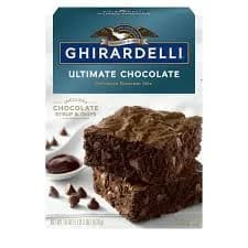 GHIRARDELLI Ultimate Chocolate Premium Brownie Mix, Includes Chocolate Syrup and Chips