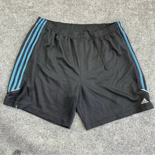 Adidas Men’s Black Blue 3 Stripes Basketball Jersey Shorts Vintage