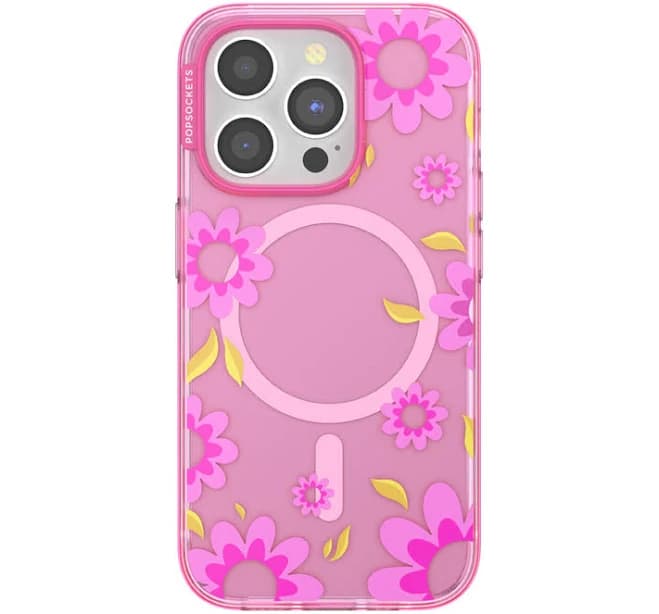 PopSockets Pink Relief MagSafe Case for iPhone 15 Pro