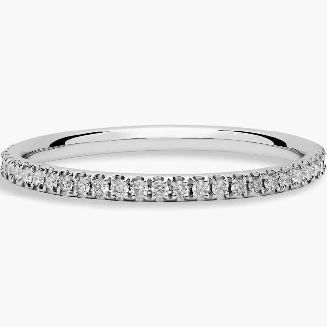 Blue Nile 1/4 ct. tw. Riviera Petite Micropavé Diamond Eternity Ring in