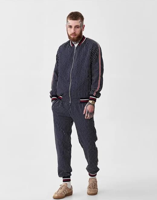 Classic Gentleman's Pinstripe Tracksuit