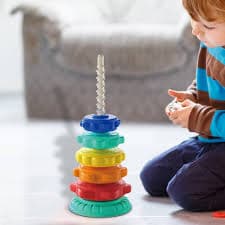 Stacking Toy, Rainbow Tower, Toddler Toys Rainbow Stacking Rings | Rainbow Spin Stacking Toy, Fun and Engaging Brain Development Toys for Ages 1-3 : Amazon.com.be: Toys