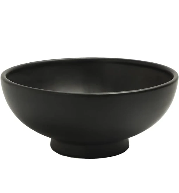 Better Homes & Garden Matte Black Round Ceramic Decorative Bowl