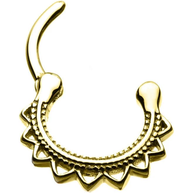 Amour 16g Gold PVD Septum Clicker