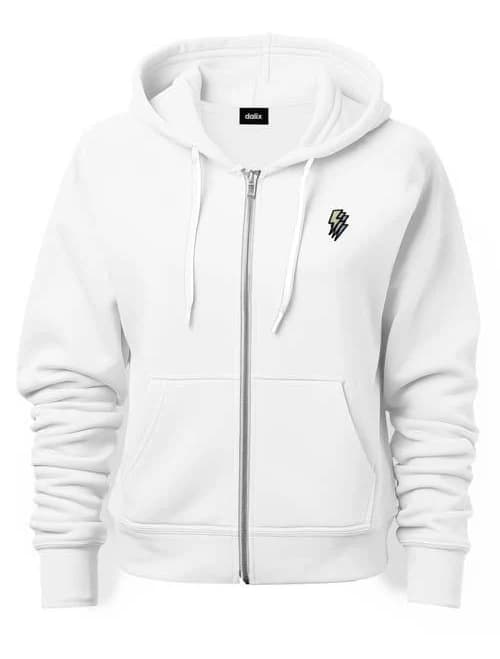 Dalix Men's Lightning Bolt Embroidered Fleece Hoodie