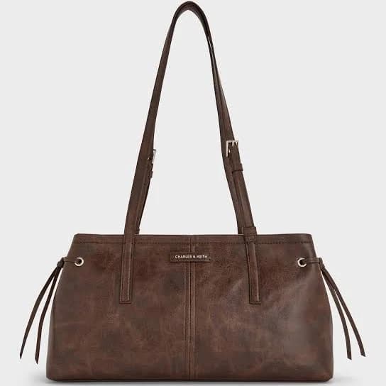 Charles & Keith Noane Elongated-Handle Shoulder Bag