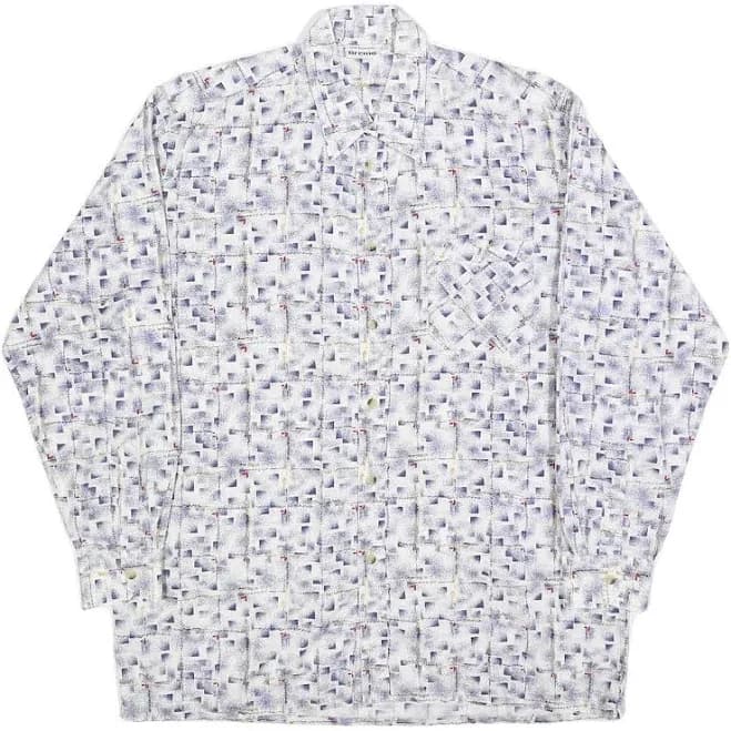 BREMO Men's Cotton Abstract Print Shirt