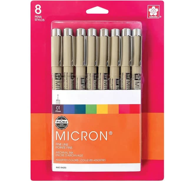 Sakura Pigma Micron 01 Rainbow Set