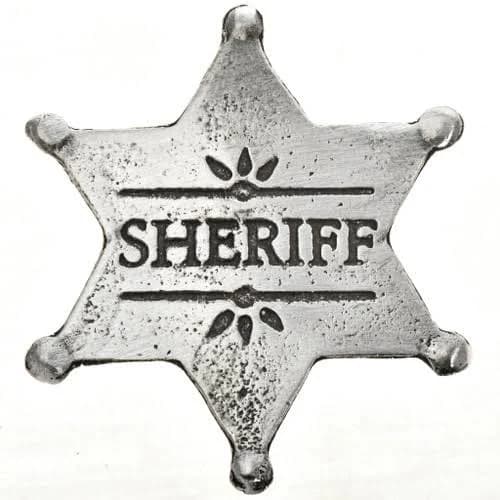 Sheriff Silver Star Badge Heroes of the West Replica 2570 by Alltribes