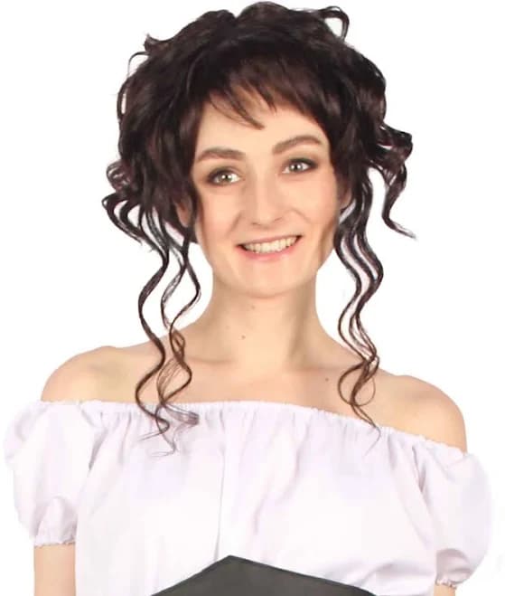 Swept Up Step Sister Women's Curly Shoulder-Length Wig