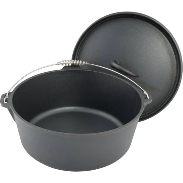 Outdoor Gourmet 14 in Dutch Oven Black/Black - Castiron Cookware at Academy Sports