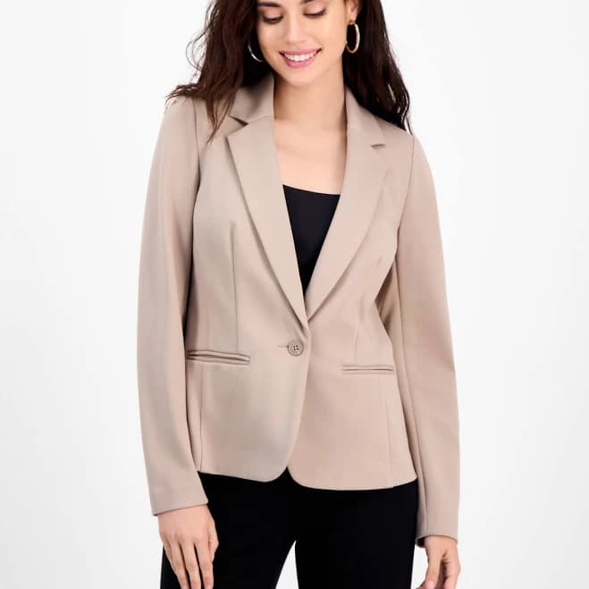 INC International Concepts Women's Petite Ponte Blazer