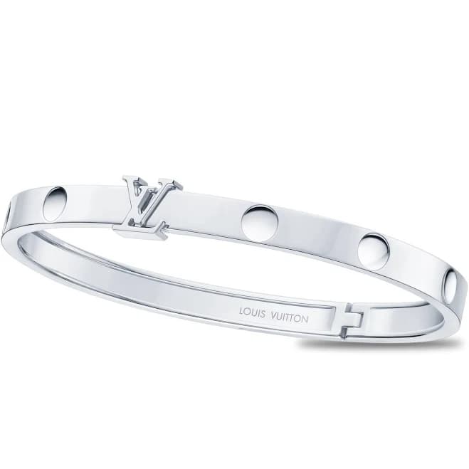 Louis Vuitton Empreinte Medium Bangle in White Gold