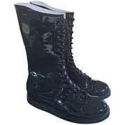 Black Patent Wrestling Boots