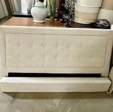 Gray Upholstered Full Bed Frame – Design Consignment Gallery