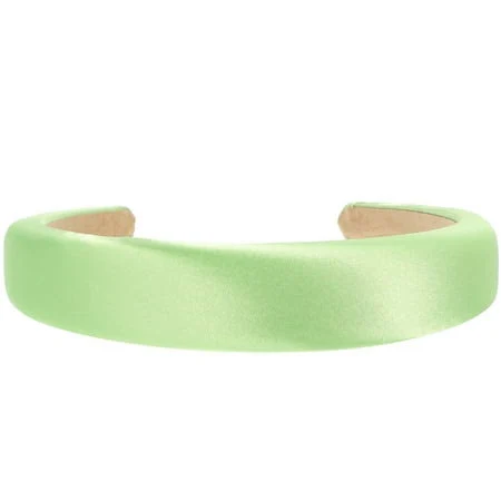 Elayard Wide Satin Headband Padded Light Green Comfortable Non Slip Hair Accessory, Size: 15.00