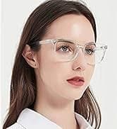 Amazon.com: EYLRIM Thick Square Frame Blue Light Glasses for Women Men Non Prescription Computer Eyeglasses(01 Black) : Health & Household