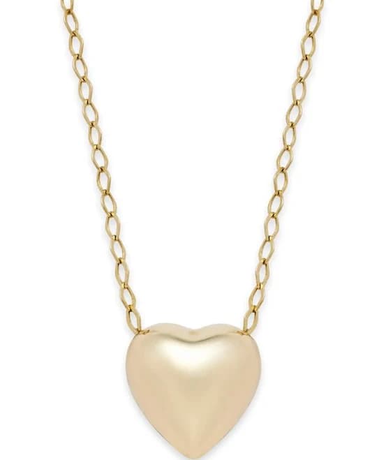 Macy's 10K Gold Heart Pendant Necklace